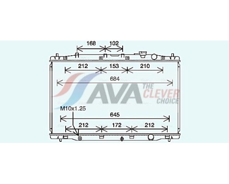 Radiator, engine cooling HD2313 Ava Quality Cooling
