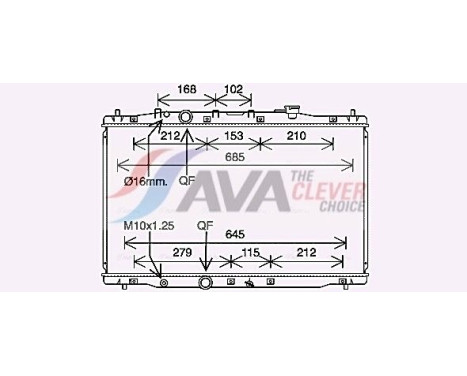 Radiator, engine cooling HD2314 Ava Quality Cooling