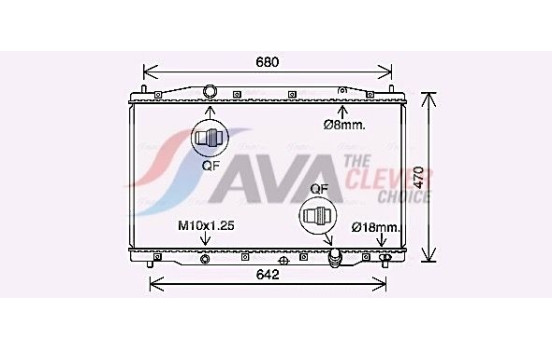 Radiator, engine cooling HD2315 Ava Quality Cooling