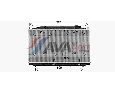 Radiator, engine cooling HD2324 Ava Quality Cooling, Image 2