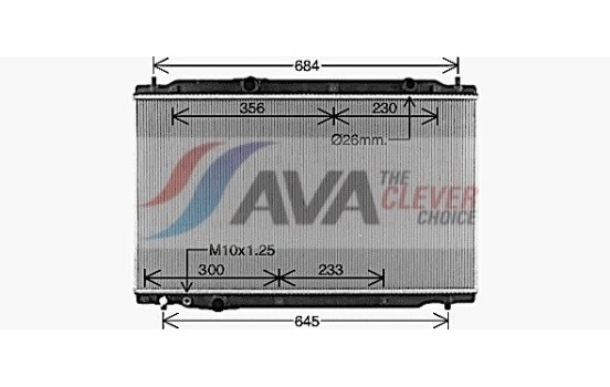 Radiator, engine cooling HD2334 Ava Quality Cooling