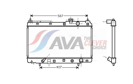 Radiator, engine cooling HDA2104 Ava Quality Cooling