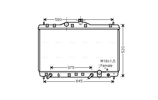 Radiator, engine cooling HDA2173 Ava Quality Cooling