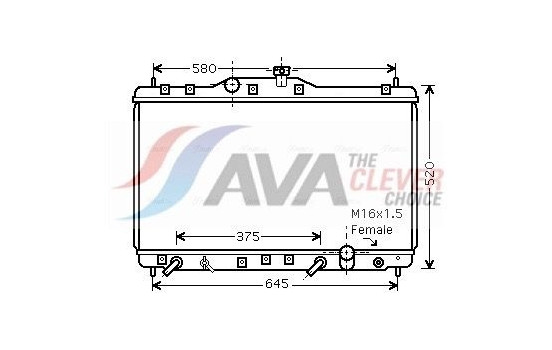Radiator, engine cooling HDA2173 Ava Quality Cooling