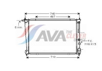 Radiator, engine cooling HY2050 Ava Quality Cooling