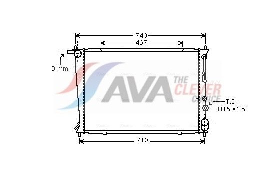 Radiator, engine cooling HY2050 Ava Quality Cooling