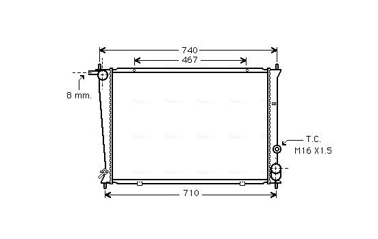 Radiator, engine cooling HY2053 Ava Quality Cooling