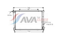 Radiator, engine cooling HY2053 Ava Quality Cooling