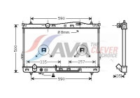 Radiator, engine cooling HY2078 Ava Quality Cooling