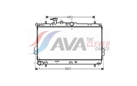 Radiator, engine cooling HY2097 Ava Quality Cooling