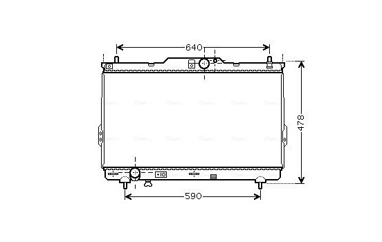 Radiator, engine cooling HY2113 Ava Quality Cooling