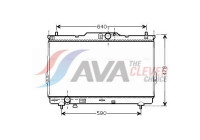 Radiator, engine cooling HY2113 Ava Quality Cooling