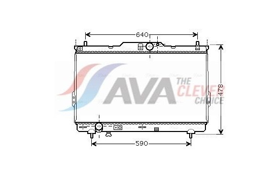 Radiator, engine cooling HY2113 Ava Quality Cooling