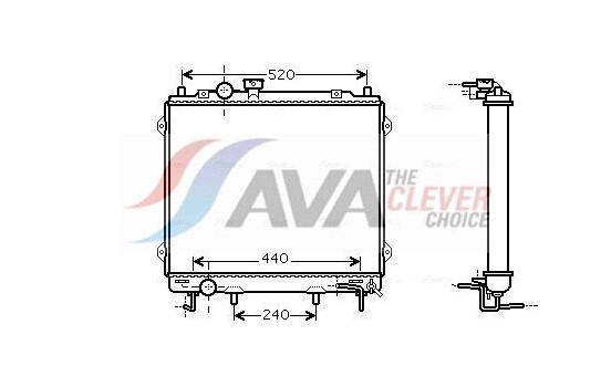 Radiator, engine cooling HY2115 Ava Quality Cooling