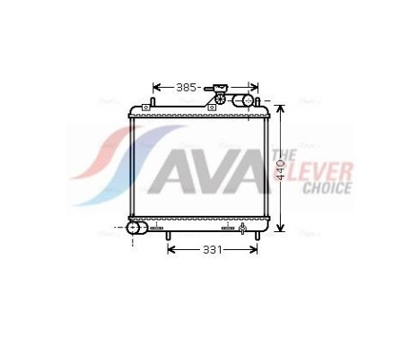 Radiator, engine cooling HY2125 Ava Quality Cooling