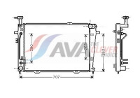 Radiator, engine cooling HY2130 Ava Quality Cooling
