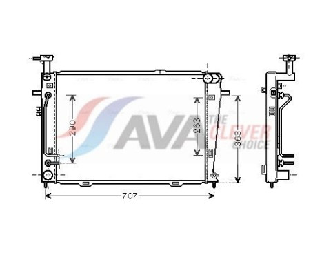 Radiator, engine cooling HY2130 Ava Quality Cooling