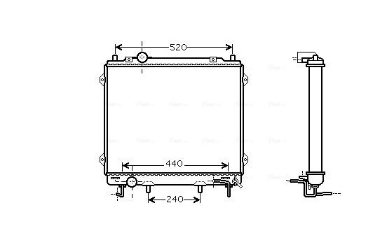 Radiator, engine cooling HY2146 Ava Quality Cooling