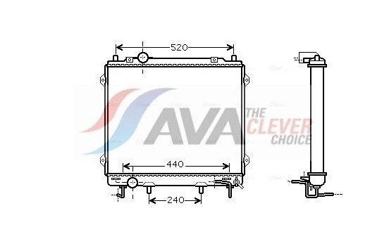 Radiator, engine cooling HY2146 Ava Quality Cooling