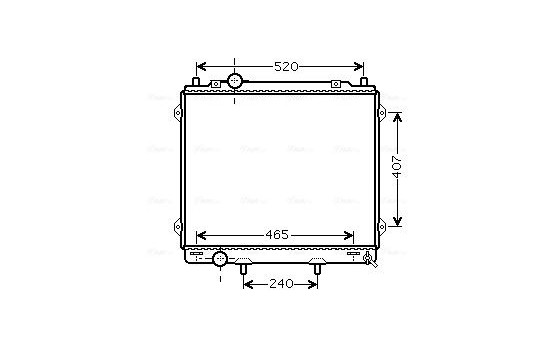 Radiator, engine cooling HY2162 Ava Quality Cooling