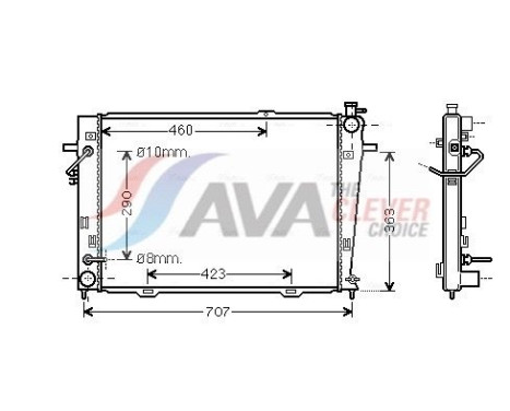 Radiator, engine cooling HY2167 Ava Quality Cooling