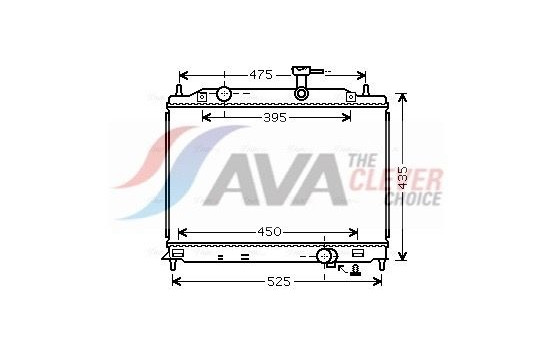 Radiator, engine cooling HY2170 Ava Quality Cooling