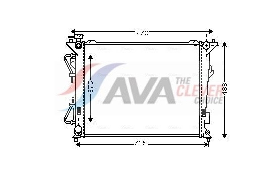 Radiator, engine cooling HY2172 Ava Quality Cooling