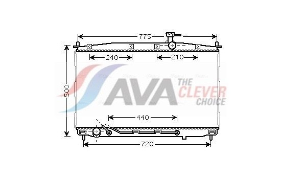 Radiator, engine cooling HY2174 Ava Quality Cooling