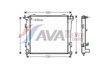 Radiator, engine cooling HY2181 Ava Quality Cooling