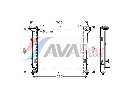 Radiator, engine cooling HY2181 Ava Quality Cooling