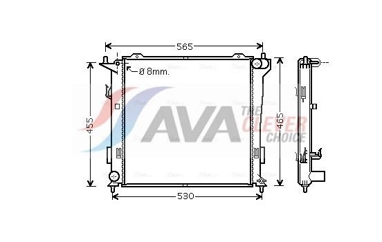 Radiator, engine cooling HY2181 Ava Quality Cooling