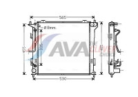 Radiator, engine cooling HY2182 Ava Quality Cooling