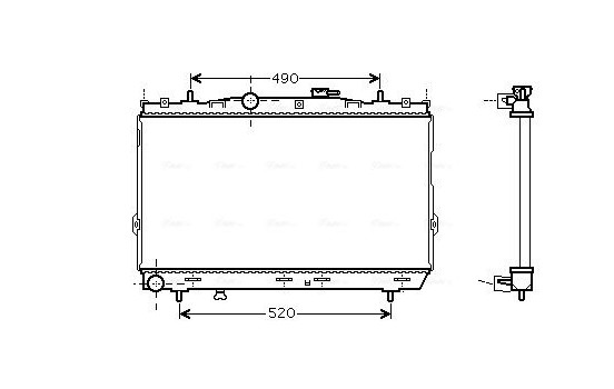 Radiator, engine cooling HY2185 Ava Quality Cooling