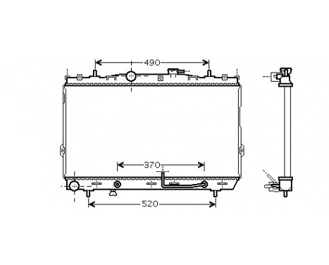 Radiator, engine cooling HY2186 Ava Quality Cooling