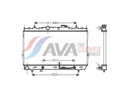 Radiator, engine cooling HY2186 Ava Quality Cooling, Image 2
