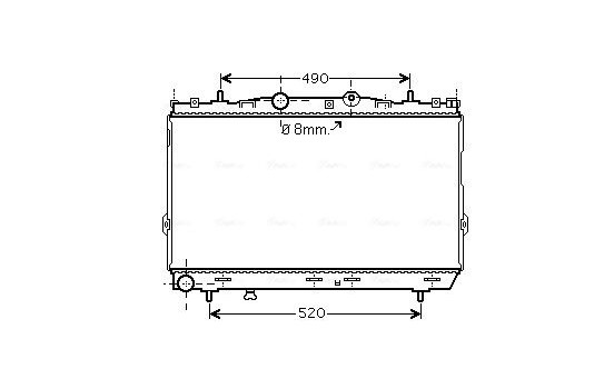 Radiator, engine cooling HY2187 Ava Quality Cooling