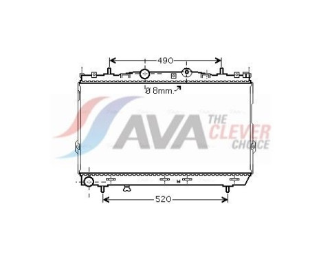 Radiator, engine cooling HY2187 Ava Quality Cooling