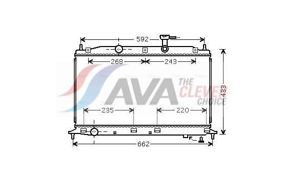 Radiator, engine cooling HY2188 Ava Quality Cooling