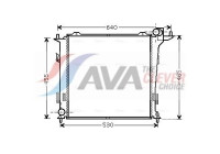Radiator, engine cooling HY2207 Ava Quality Cooling
