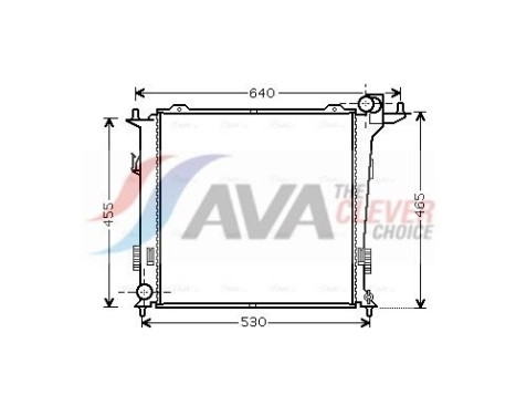 Radiator, engine cooling HY2207 Ava Quality Cooling