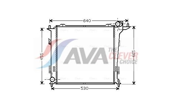 Radiator, engine cooling HY2207 Ava Quality Cooling