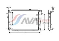 Radiator, engine cooling HY2210 Ava Quality Cooling