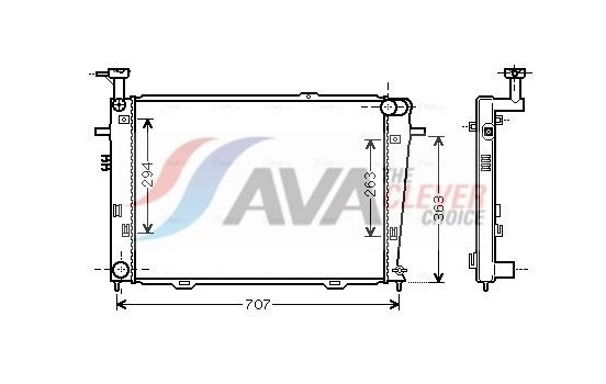 Radiator, engine cooling HY2210 Ava Quality Cooling