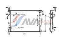 Radiator, engine cooling HY2211 Ava Quality Cooling