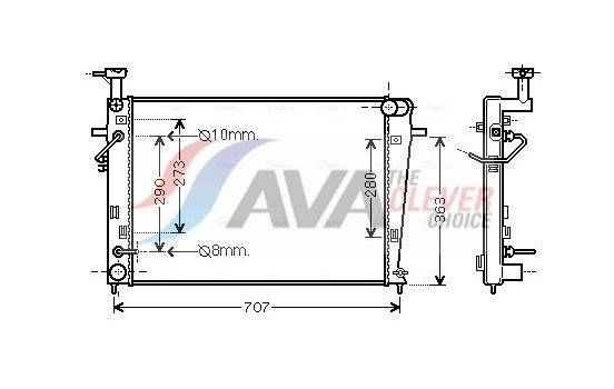 Radiator, engine cooling HY2211 Ava Quality Cooling