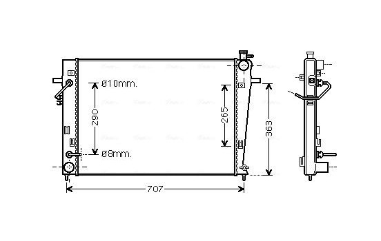 Radiator, engine cooling HY2247 Ava Quality Cooling