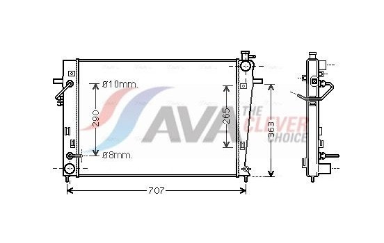 Radiator, engine cooling HY2247 Ava Quality Cooling