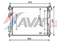 Radiator, engine cooling HY2270 Ava Quality Cooling