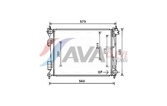 Radiator, engine cooling HY2270 Ava Quality Cooling
