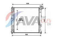 Radiator, engine cooling HY2282 Ava Quality Cooling